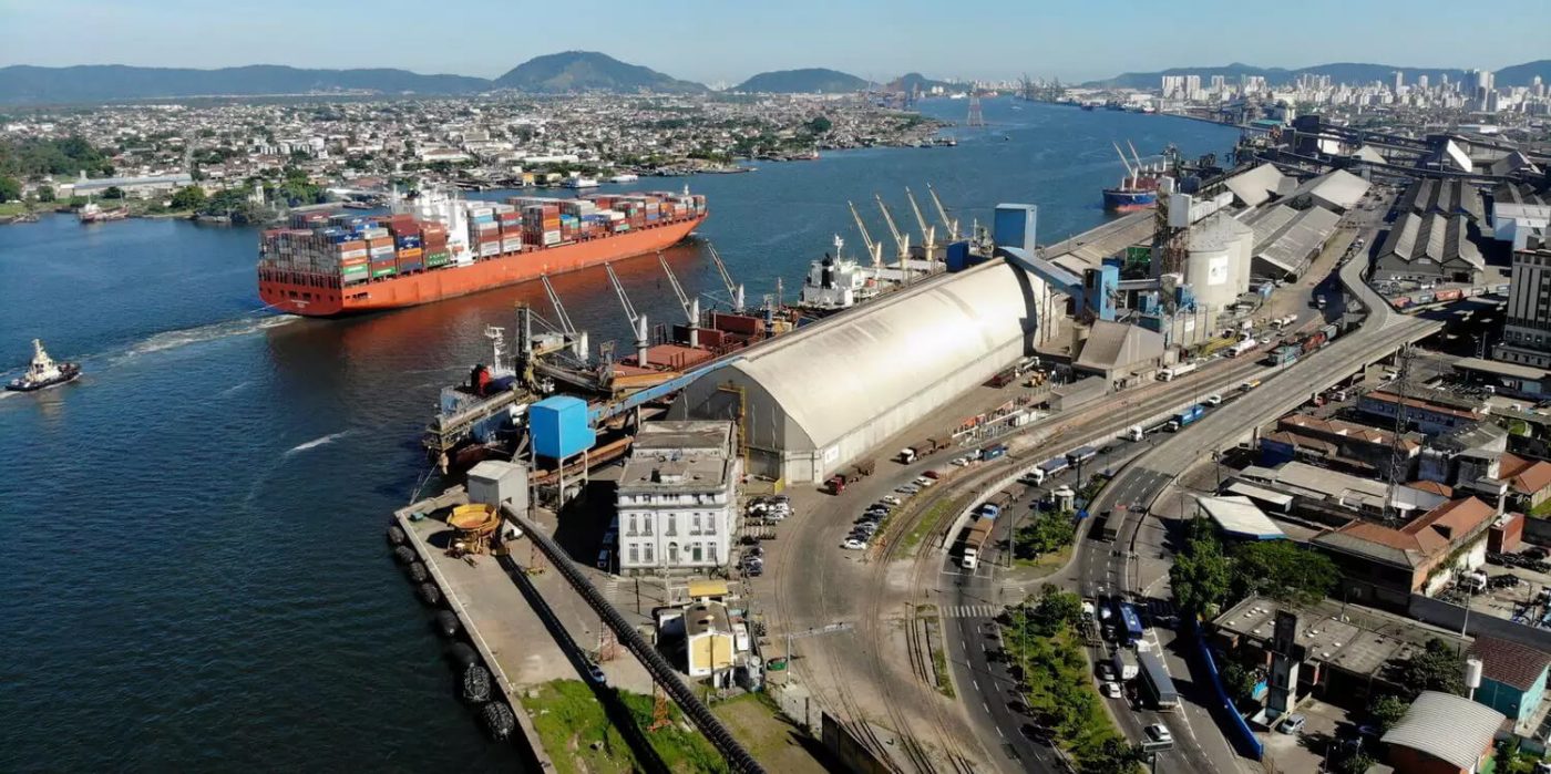 transporte marítimo - porto de Santos